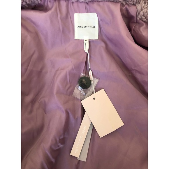 Avec Les Filles cropped faux fur coat size M - Picture 7 of 7